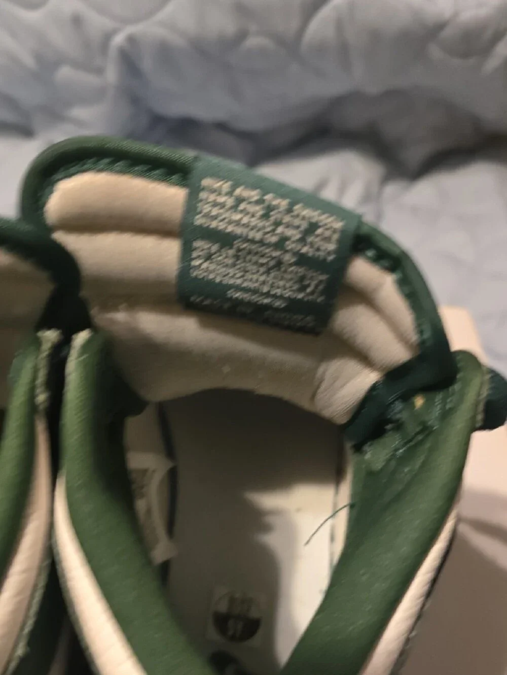 Nike High-Top Sneakers in White and Dark Green